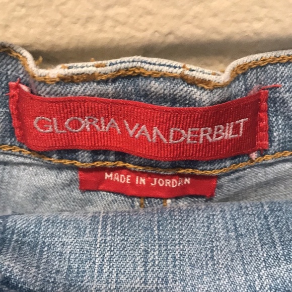 Gloria Vanderbilt Wide Leg Side Slit Capri Denim Light Wash Lace up Front-14P - Picture 7 of 12